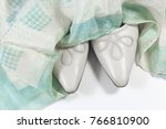 toes of women's vintage shoes... | Shutterstock . vector #766810900