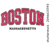 Boston  city print and graphic design for apparel, t shirt, sweatshirt and other uses. 