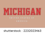 Michigan city graphic and print design for apparel, t shirt, sweatshirt and other uses.