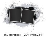grunge style two photo frames... | Shutterstock .eps vector #2044956269