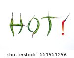 chili on white background | Shutterstock . vector #551951296
