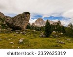 Forame pass in Italian Dolomites, Passo Giau, Italy