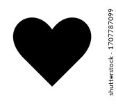 romantic heart icon vector flat ... | Shutterstock .eps vector #1707787099
