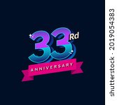 33rd anniversary celebration... | Shutterstock .eps vector #2019054383