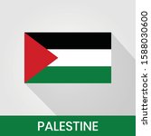 flag of the palestine with... | Shutterstock .eps vector #1588030600