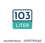 103 liters icon vector... | Shutterstock .eps vector #1939794160