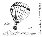 tilted air balloon flying in... | Shutterstock .eps vector #1578900226