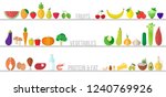 fruits  vegetables  protein and ... | Shutterstock .eps vector #1240769926
