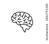brain icon flat vector... | Shutterstock .eps vector #1831791100