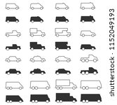 car icons  line vector | Shutterstock .eps vector #1152049193