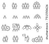 people icons line work group... | Shutterstock .eps vector #751550626