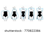 woman body types. apple  pear ... | Shutterstock .eps vector #770822386
