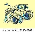 monster truck illustration road ... | Shutterstock . vector #1515060749