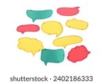 Colorful speech bubble paper ...