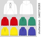 hoody with a long sleeve and a... | Shutterstock .eps vector #1682718283