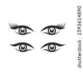 eye icon vector symbol logo... | Shutterstock .eps vector #1593614890