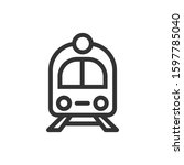 train icon vector symbol logo... | Shutterstock .eps vector #1597785040