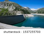Kölnbrein dam in the upper Maltatal valley of the river Malta in the High Tauern mountain range, Carinthia, Austria.