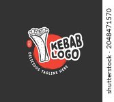 kebab and shawarma logo design... | Shutterstock .eps vector #2048471570
