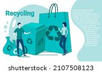 waste disposal.people collect... | Shutterstock .eps vector #2107508123