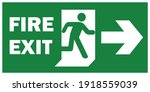 emergency fire exit sign with... | Shutterstock .eps vector #1918559039