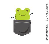 Pocket Cute Frog. Cute Print...