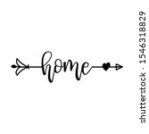 'home' in boho arrow   lovely... | Shutterstock .eps vector #1546318829