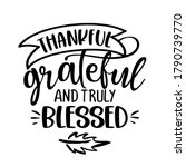 grateful thankful and truly... | Shutterstock .eps vector #1790739770