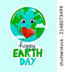 happy earth day   planet earth... | Shutterstock .eps vector #2148073499