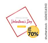  valentine's day sale offer up... | Shutterstock .eps vector #1606516543