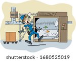 work accident caution smash... | Shutterstock .eps vector #1680525019