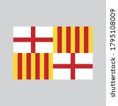 barcelona flag spain vector... | Shutterstock .eps vector #1795108009