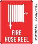 fire hose sign plaque spiral... | Shutterstock .eps vector #1900209463