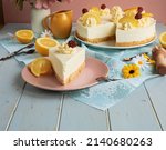 Velvety lemon cheesecake...