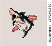 shark attack illustration... | Shutterstock .eps vector #1970641550