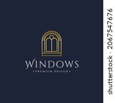 classic window line art logo.... | Shutterstock .eps vector #2067547676