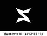 s letter logo design on luxury... | Shutterstock .eps vector #1843455493