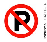 No Parking Sign Vector On White ...
