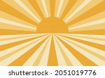 yellow sun retro landscape... | Shutterstock .eps vector #2051019776