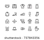 clothing icon set  outline style | Shutterstock .eps vector #737843356