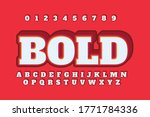 modern styled 3d trendy font... | Shutterstock .eps vector #1771784336