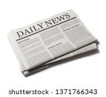 Small photo of Business Newspaper isolated on white background, Daily Newspaper mock-up concept