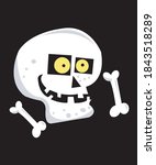 funny skulls with bones... | Shutterstock .eps vector #1843518289