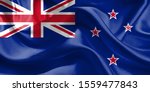 New Zealand Flag. Waving...