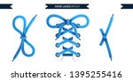 shoe laces brush set isolated... | Shutterstock .eps vector #1395255416