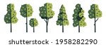 trees set. plants isolated.... | Shutterstock .eps vector #1958282290