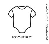 Bodysuit Baby Flat Line Icon....