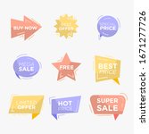 sale badge collection pricing... | Shutterstock .eps vector #1671277726