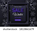 christmas sale background.... | Shutterstock .eps vector #1813861679