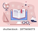 education  open book of... | Shutterstock .eps vector #1875606073
